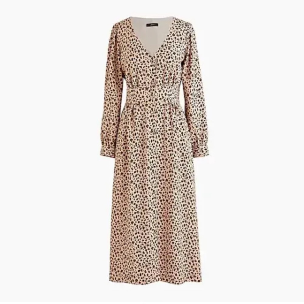 Jcrew button front midi dress